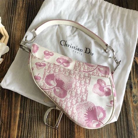 vintage pink dior saddle bag